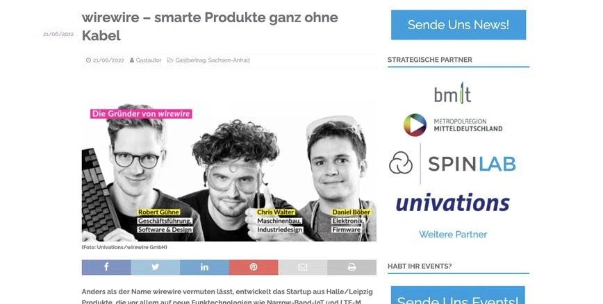 Artikel StartUp Mitteldeutschland